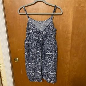 Roxy Floral Navy and White Beachy Dress